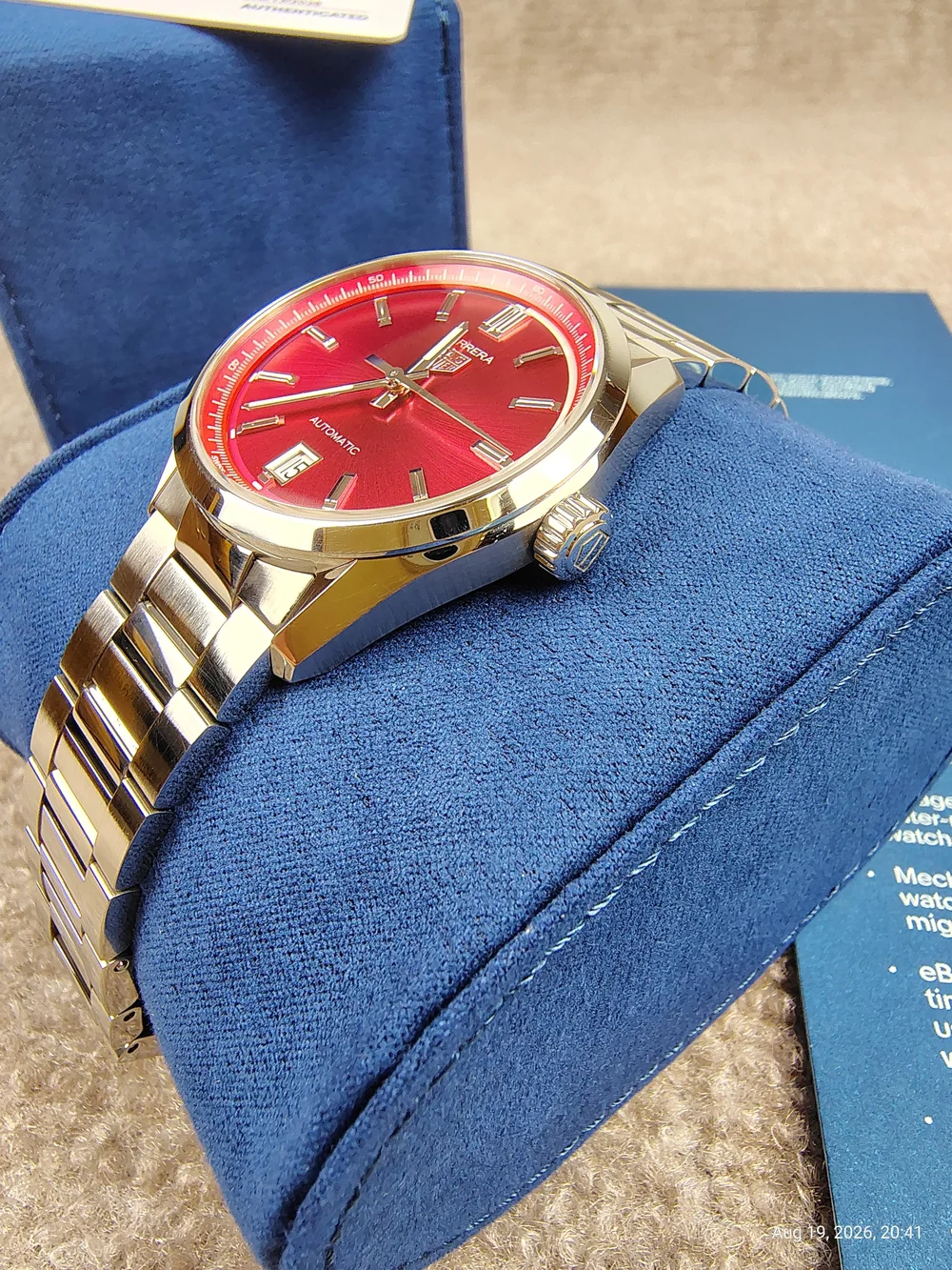 Ladies TAG Heuer Carrera Date Automatic 36mm, Pink Calibre 7 Ref. WBN2313.BA0001